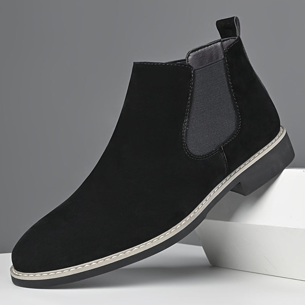Bottes Chelsea Homme en Faux Daim, Élastiques Latéraux