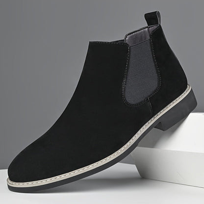 Bottes Chelsea Homme en Faux Daim, Élastiques Latéraux