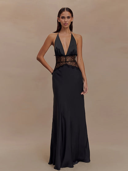 Robe de soirée élégante femme dos nu style glamour pour occasions spéciales