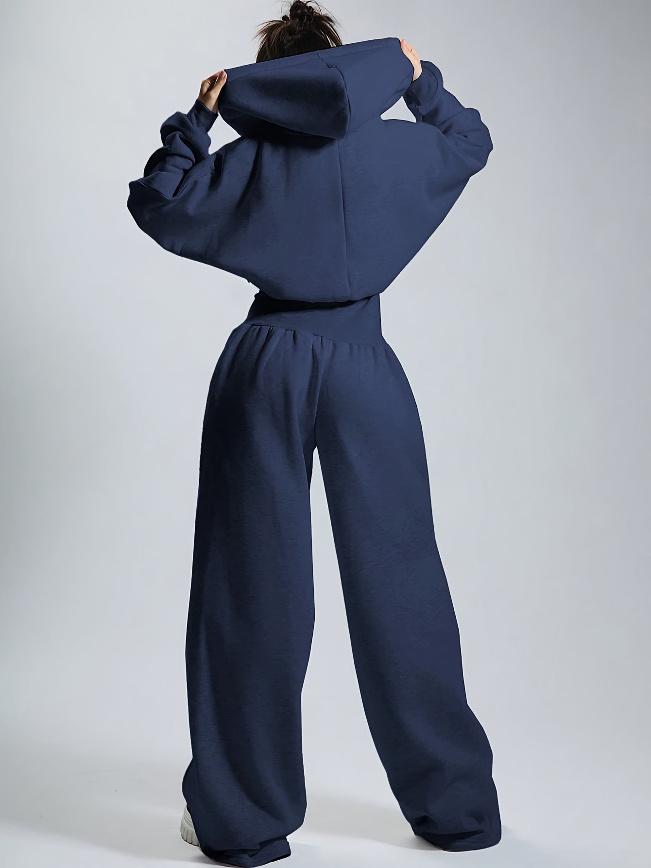 Combinaison pantalon femme à capuche, ample, taille marquée, fermeture éclair, couleurs variées