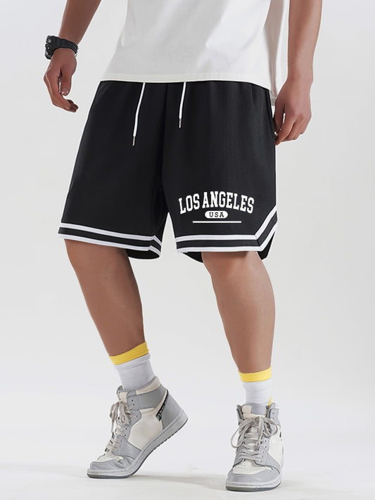 Short de Sport Décontracté Homme Style Basket avec Imprimé Los Angeles