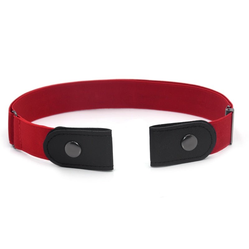 Invisible Elastic Belt with Flat Buckle for Pants, Jeans, and Shorts