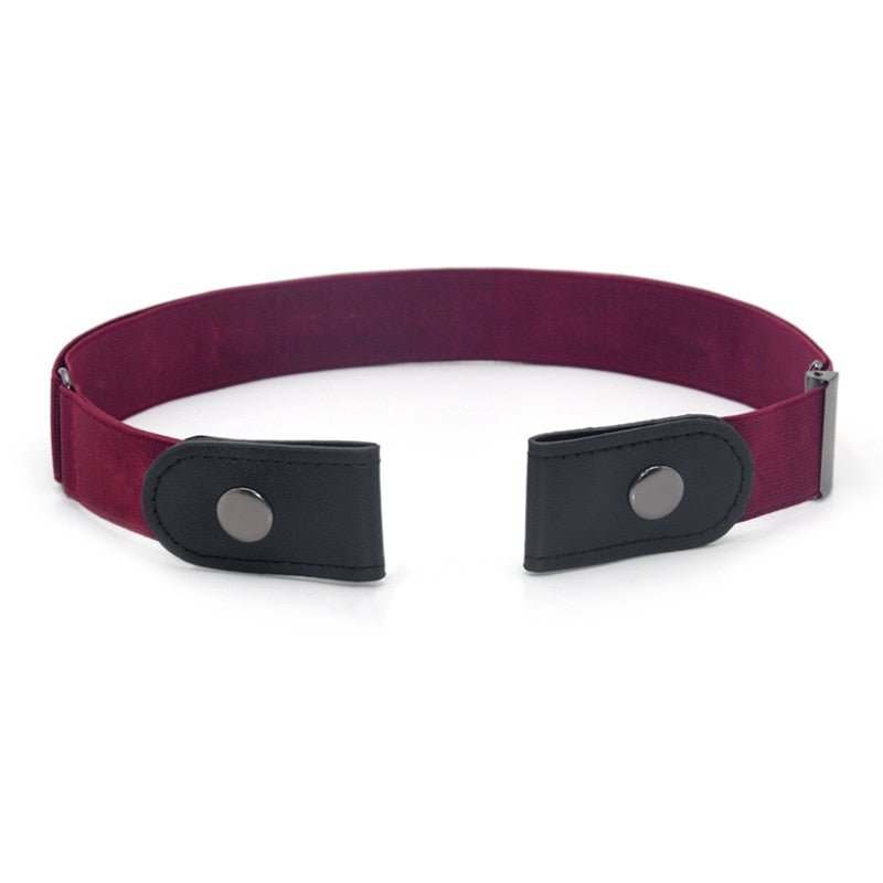 Invisible Elastic Belt with Flat Buckle for Pants, Jeans, and Shorts