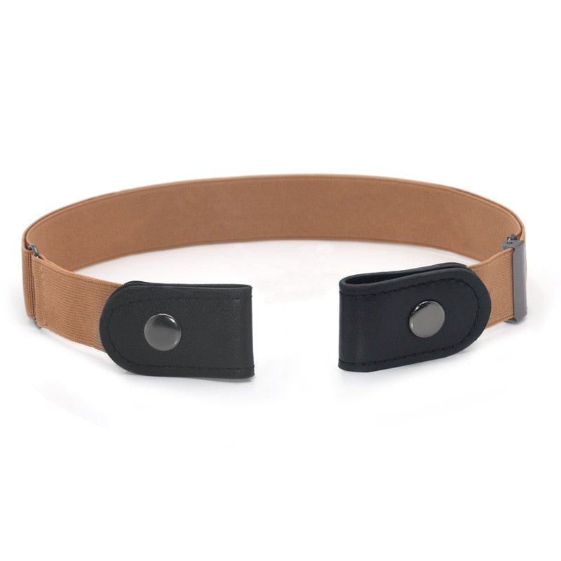Invisible Elastic Belt with Flat Buckle for Pants, Jeans, and Shorts