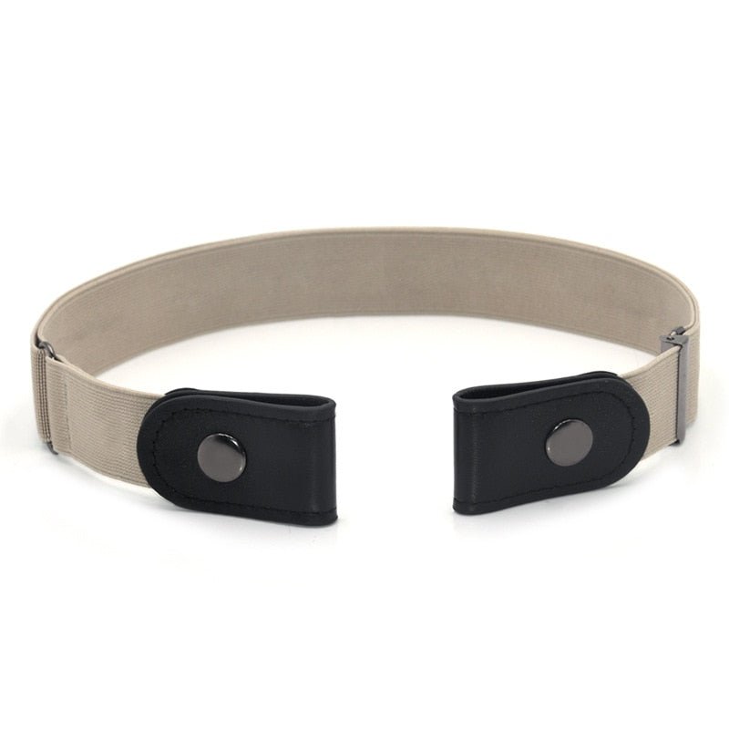 Invisible Elastic Belt with Flat Buckle for Pants, Jeans, and Shorts