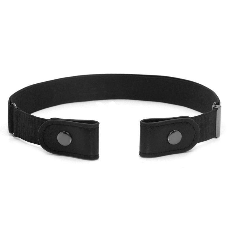 Invisible Elastic Belt with Flat Buckle for Pants, Jeans, and Shorts