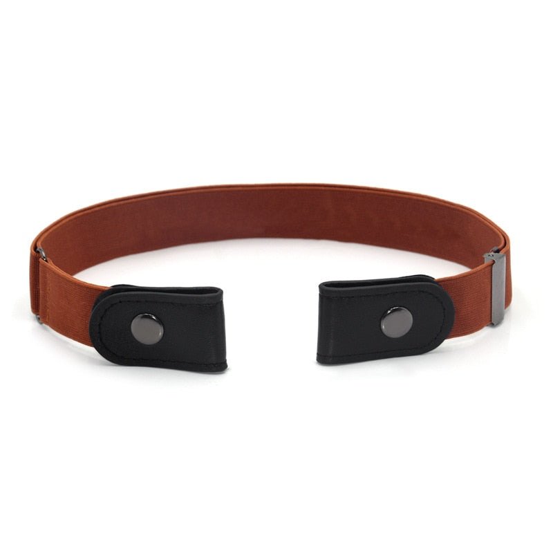 Invisible Elastic Belt with Flat Buckle for Pants, Jeans, and Shorts