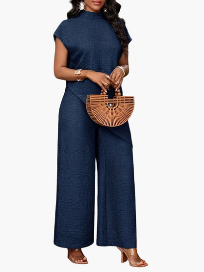 Combinaison Pantalon Asymétrique Élégante Femme Style Décontracté Printemps Été