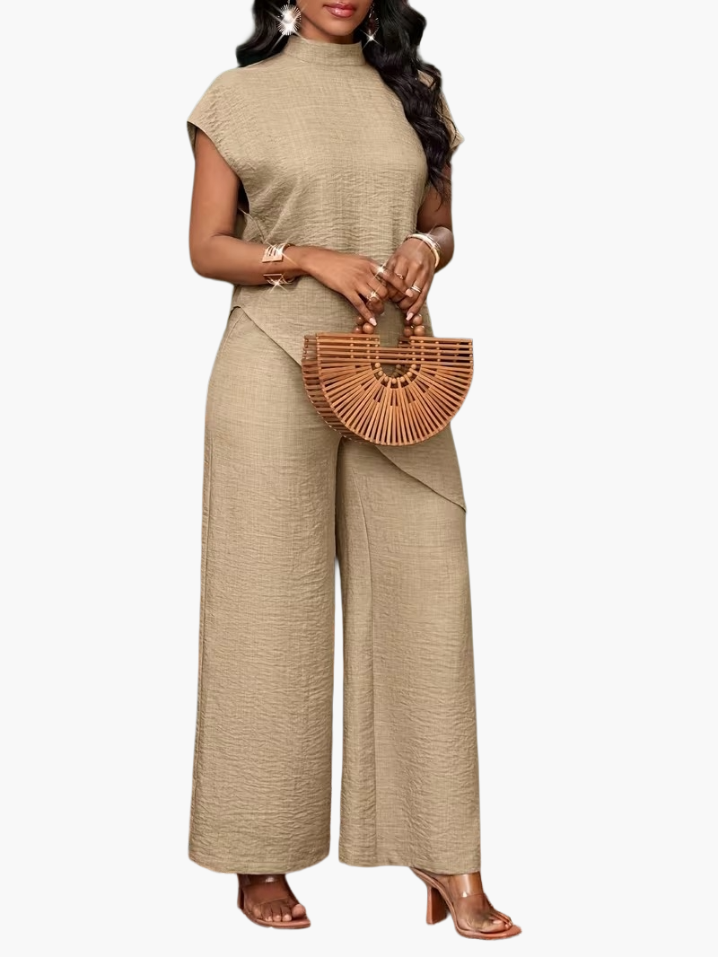 Combinaison Pantalon Asymétrique Élégante Femme Style Décontracté Printemps Été
