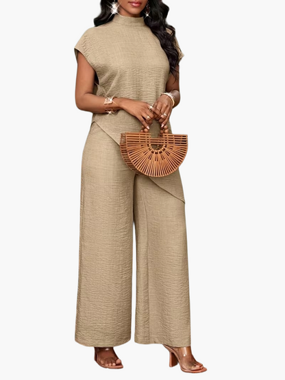 Combinaison Pantalon Asymétrique Élégante Femme Style Décontracté Printemps Été