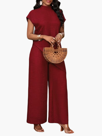 Combinaison Pantalon Asymétrique Élégante Femme Style Décontracté Printemps Été