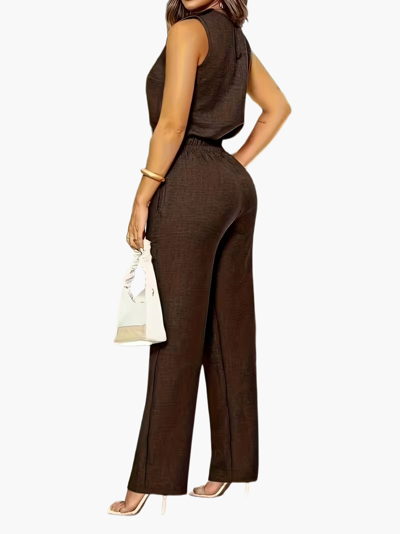 Combinaison Pantalon Élégante Femme Style Chic pour Bureau et Sorties