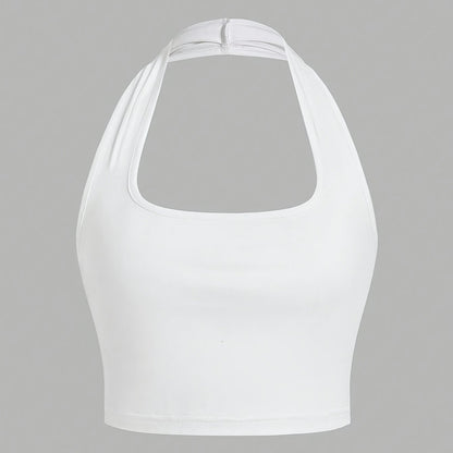Dames top met open rug - Casual stijl met halternek voor de zomer