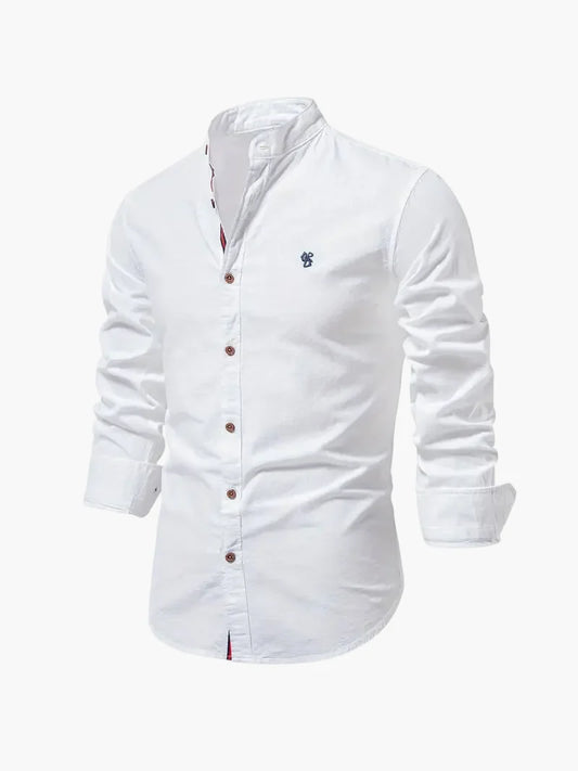 Chemise élégante homme à col mao style décontracté affaires