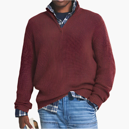 Jersey con cremallera para hombre estilo casual de negocios para otoño e invierno