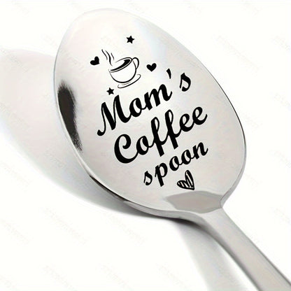 Cucchiaino da caffè personalizzato per donna - Stile regalo festa della mamma - Incisione "Mom's Coffee Spoon"