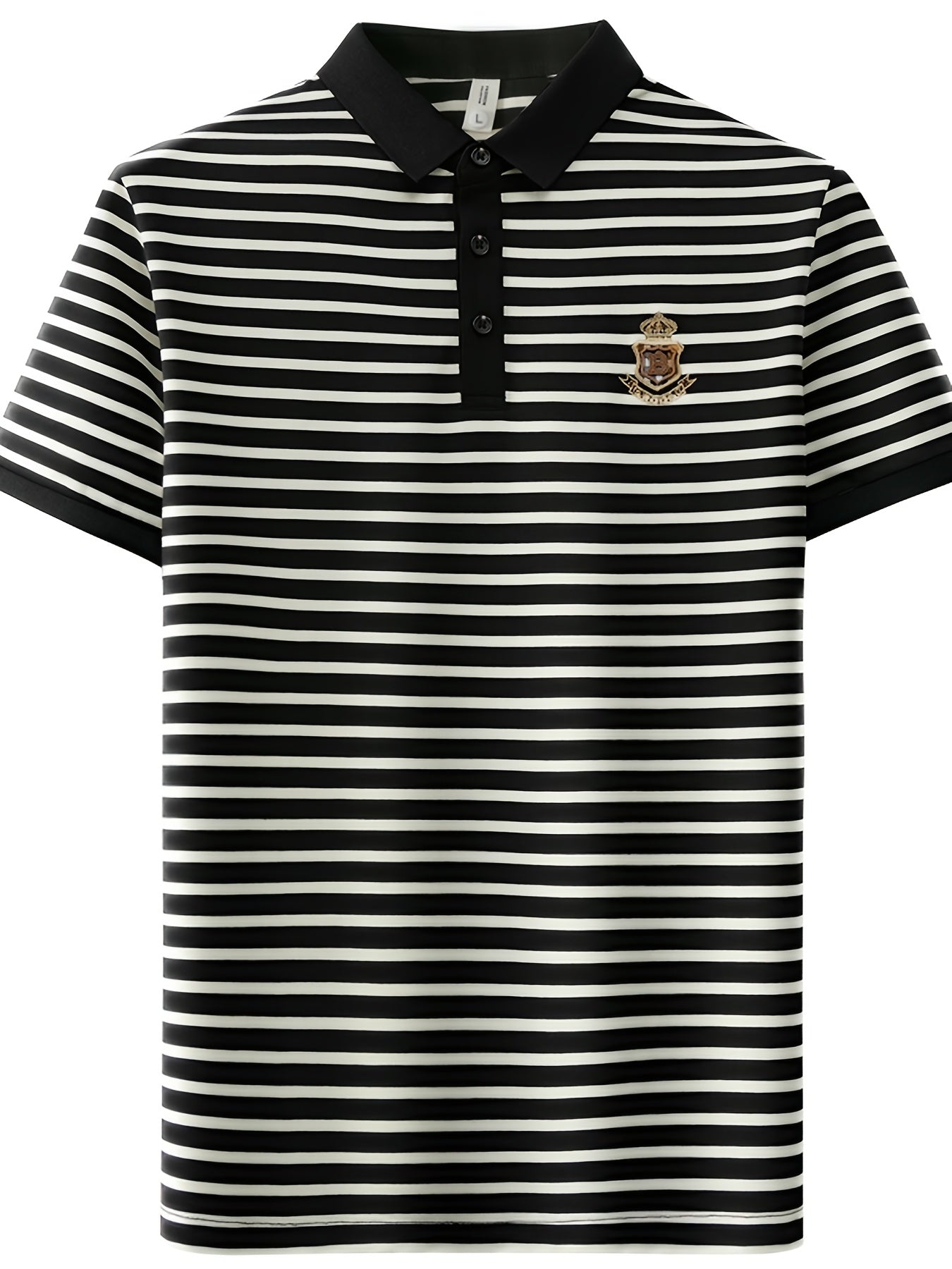 Polo homme élégant à rayures style chic et décontracté
