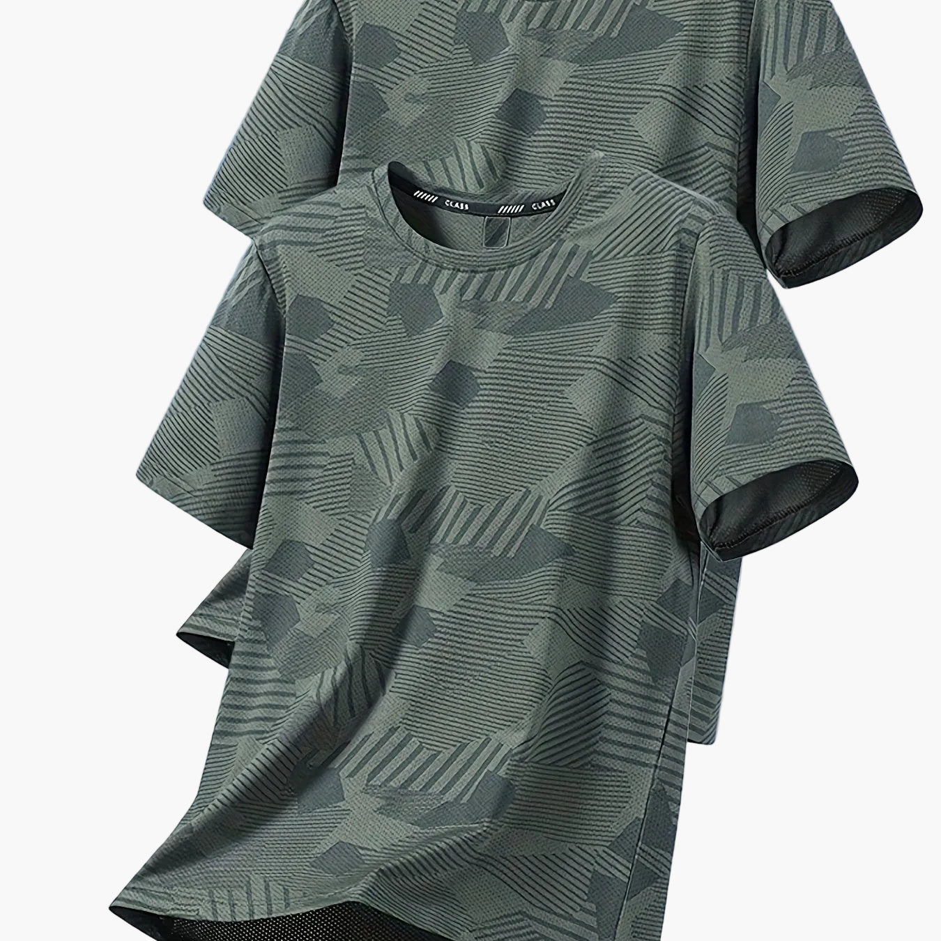 Atmungsaktives Herren-T-Shirt im tropischen Casual-Stil, kurzärmelig – 2er-Pack, ideal für den Sommer  