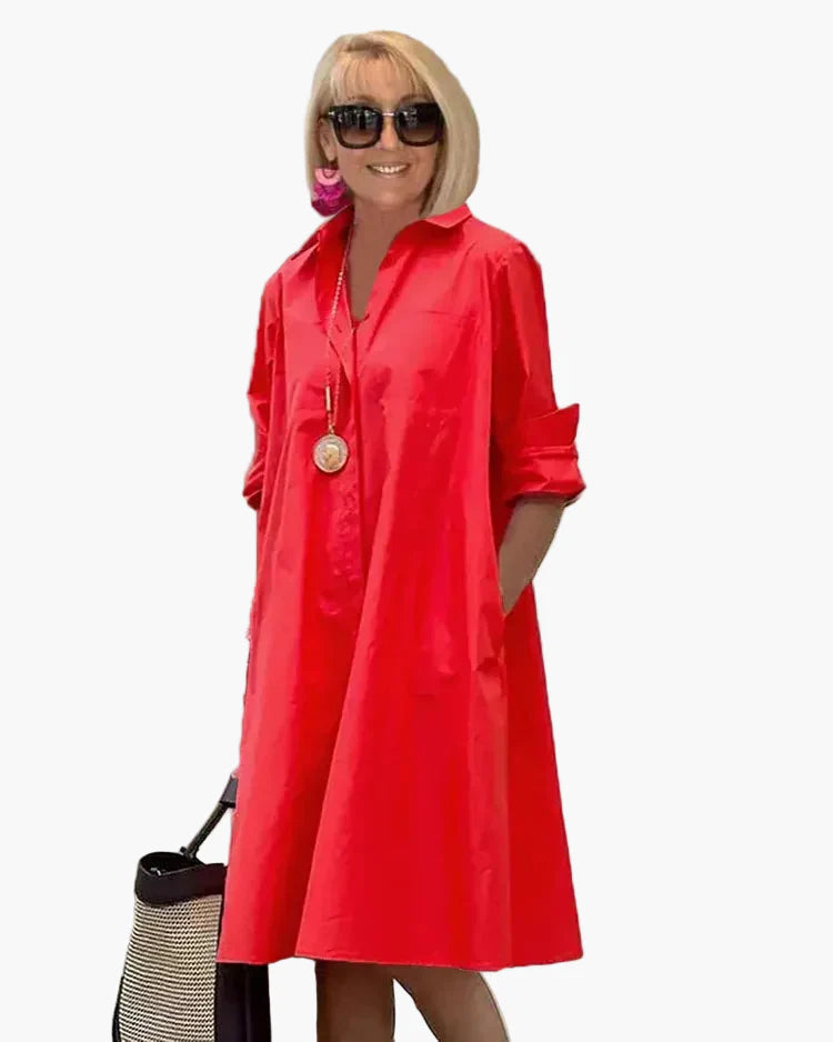 Wijde chique nachthemdjurk voor dames, elegante ontspannen stijl, ideaal voor dagelijks gebruik