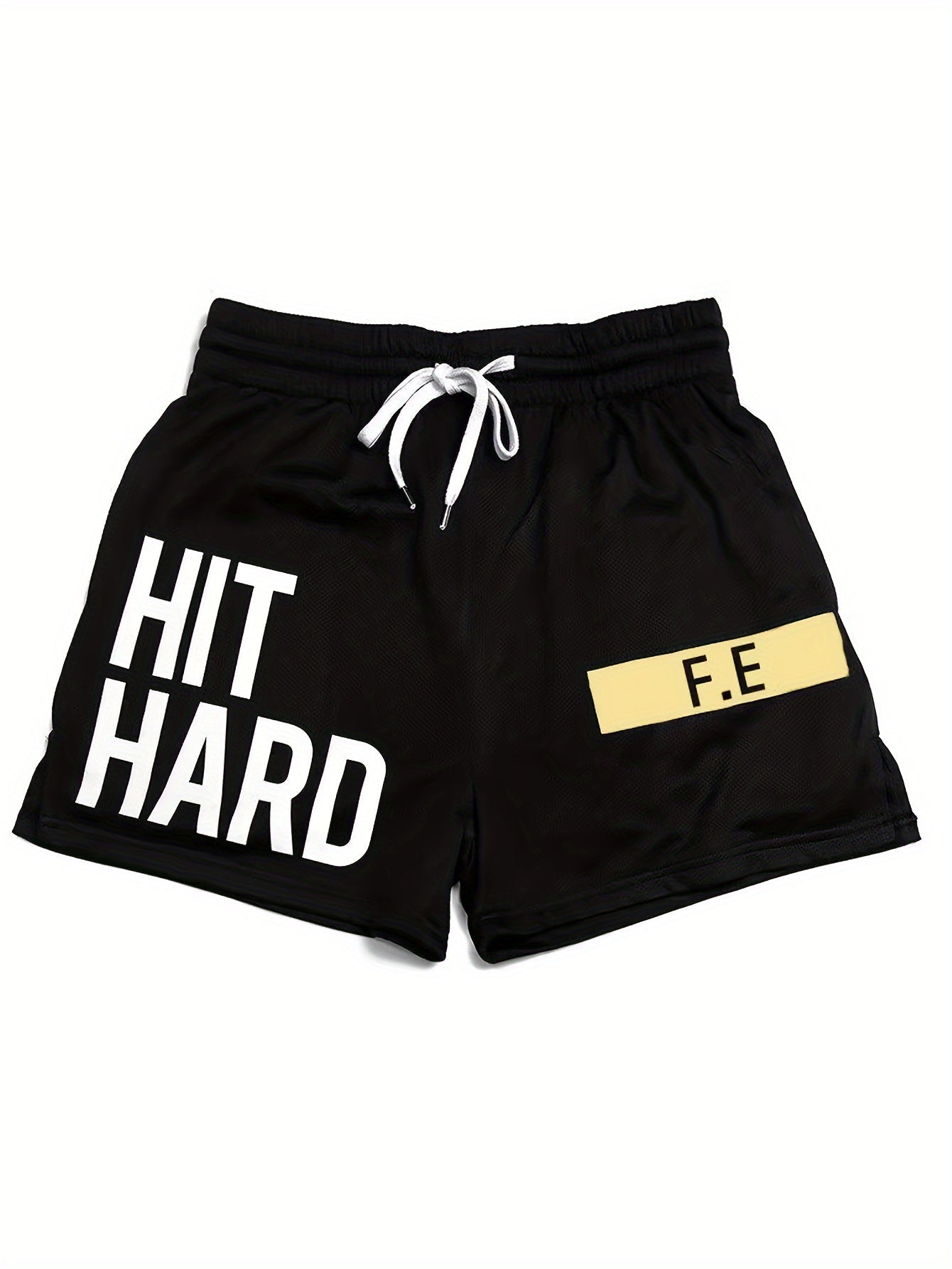 Short de sport homme style basket inscription HIT HARD – Look urbain et performance