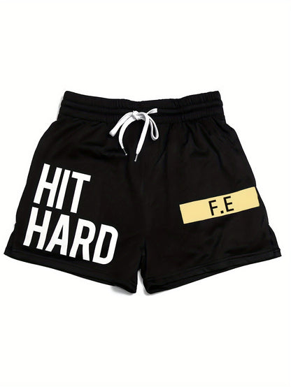Short de sport homme style basket inscription HIT HARD – Look urbain et performance