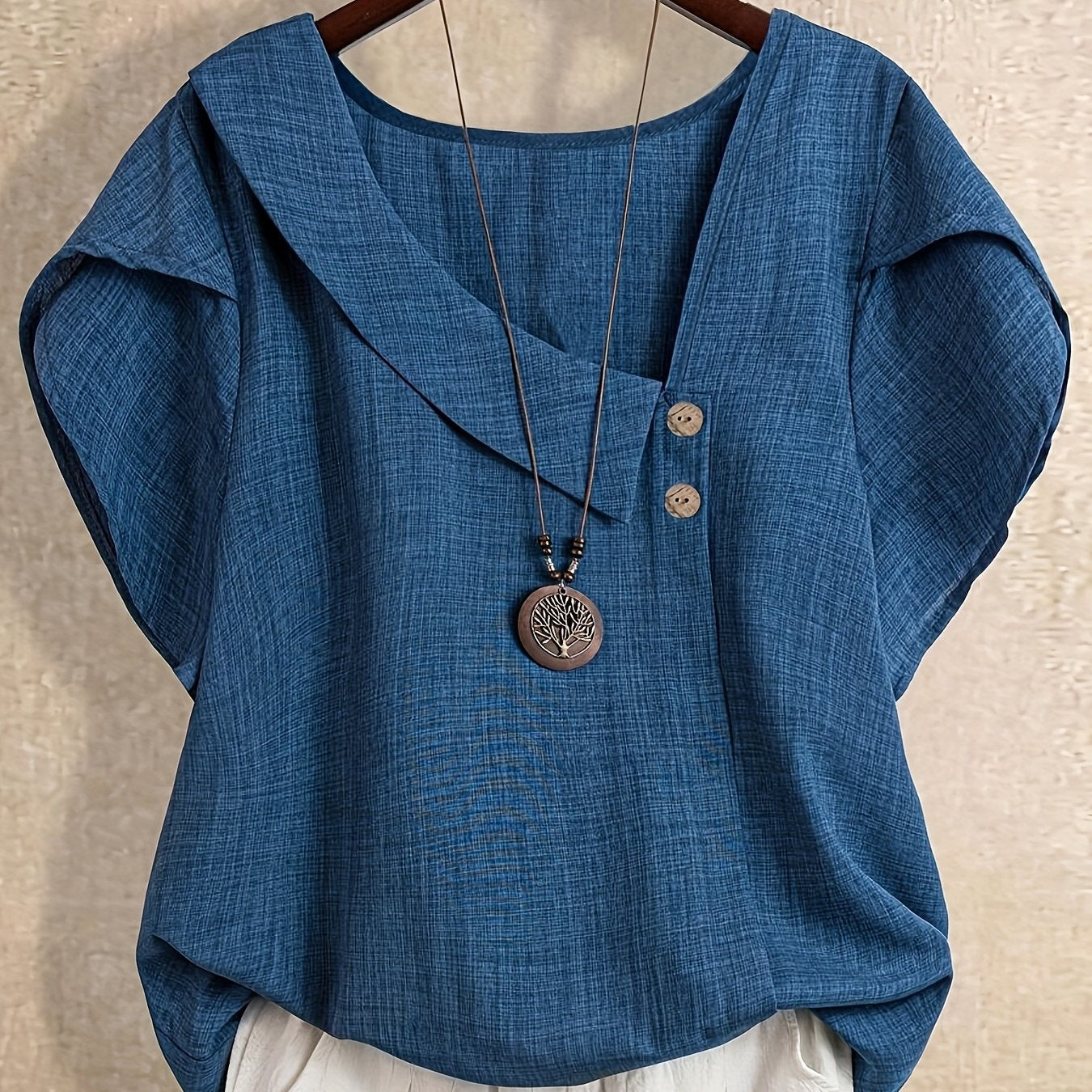 Blouse Tunique Femme Style Asymétrique Décontracté Élégant