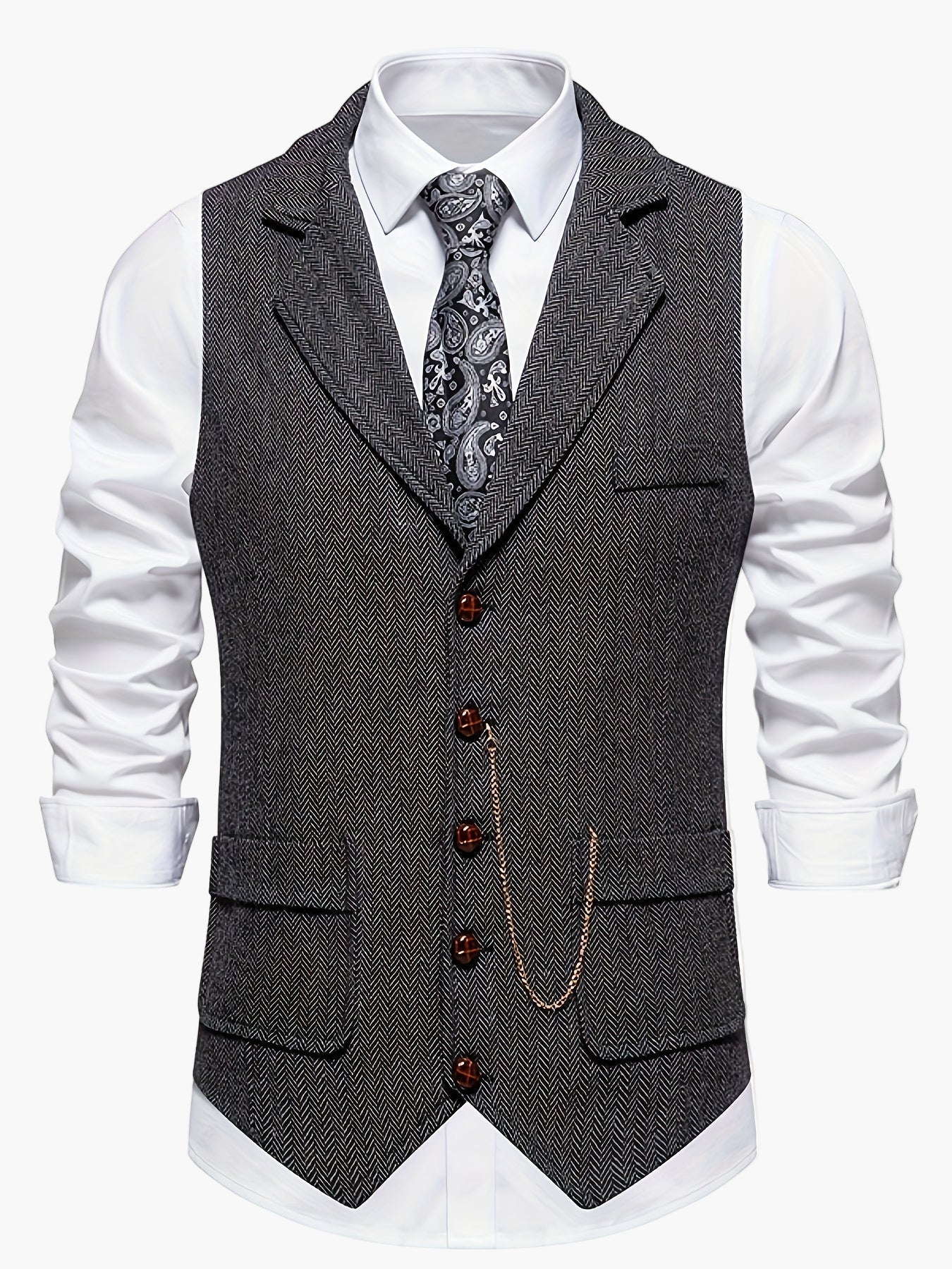 Chaleco Hombre Elegante Estilo Vintage para Atuendo Formal o Casual