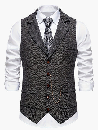Chaleco Hombre Elegante Estilo Vintage para Atuendo Formal o Casual