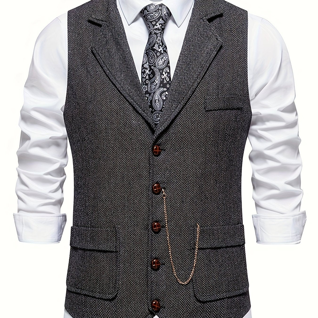 Chaleco Hombre Elegante Estilo Vintage para Atuendo Formal o Casual