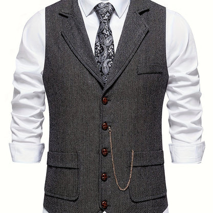 Chaleco Hombre Elegante Estilo Vintage para Atuendo Formal o Casual