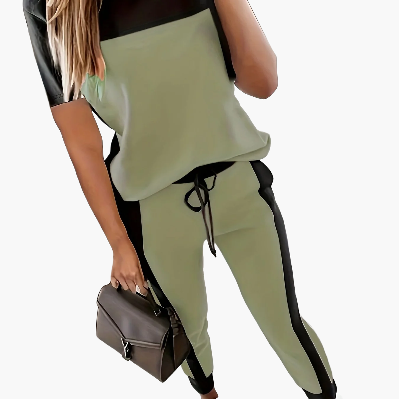 Casual damesensemble in chique urban stijl voor vrije tijd en uitgaan