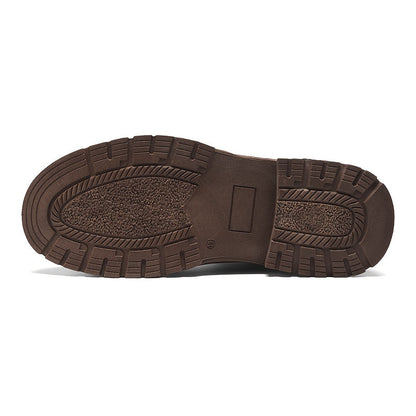 Bottes montantes homme noires à lacets et semelle épaisse