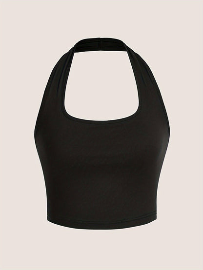 Dames top met open rug - Casual stijl met halternek voor de zomer