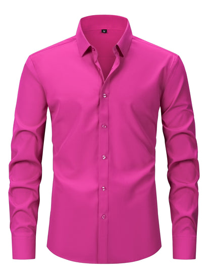 Chemise élégante pour homme à manches longues – Style habillé et décontracté