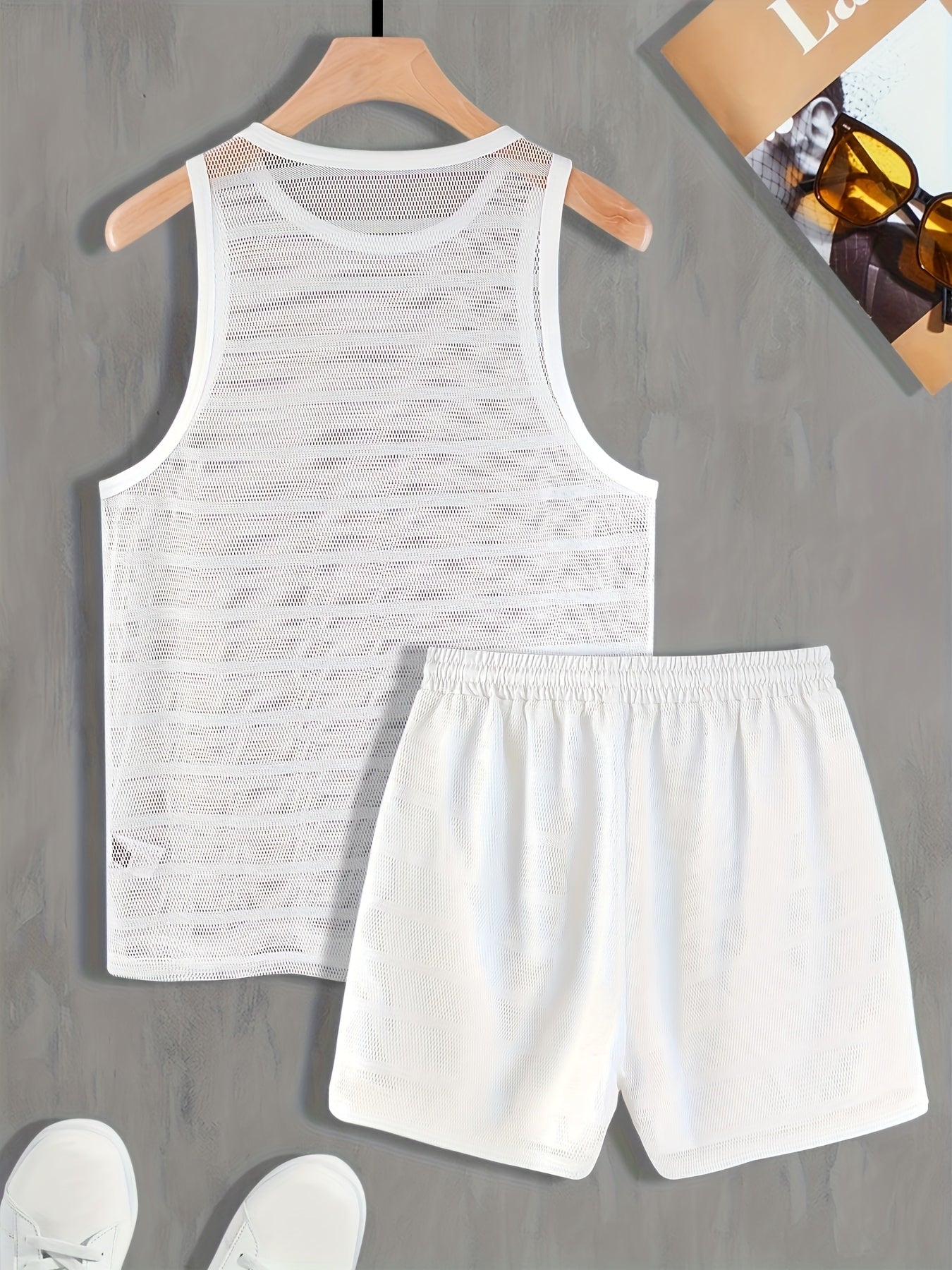 Ensemble Débardeur et Short Homme Style Sport Décontracté pour Activités et Loisirs
