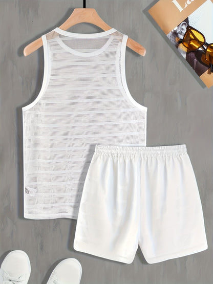 Ensemble Débardeur et Short Homme Style Sport Décontracté pour Activités et Loisirs