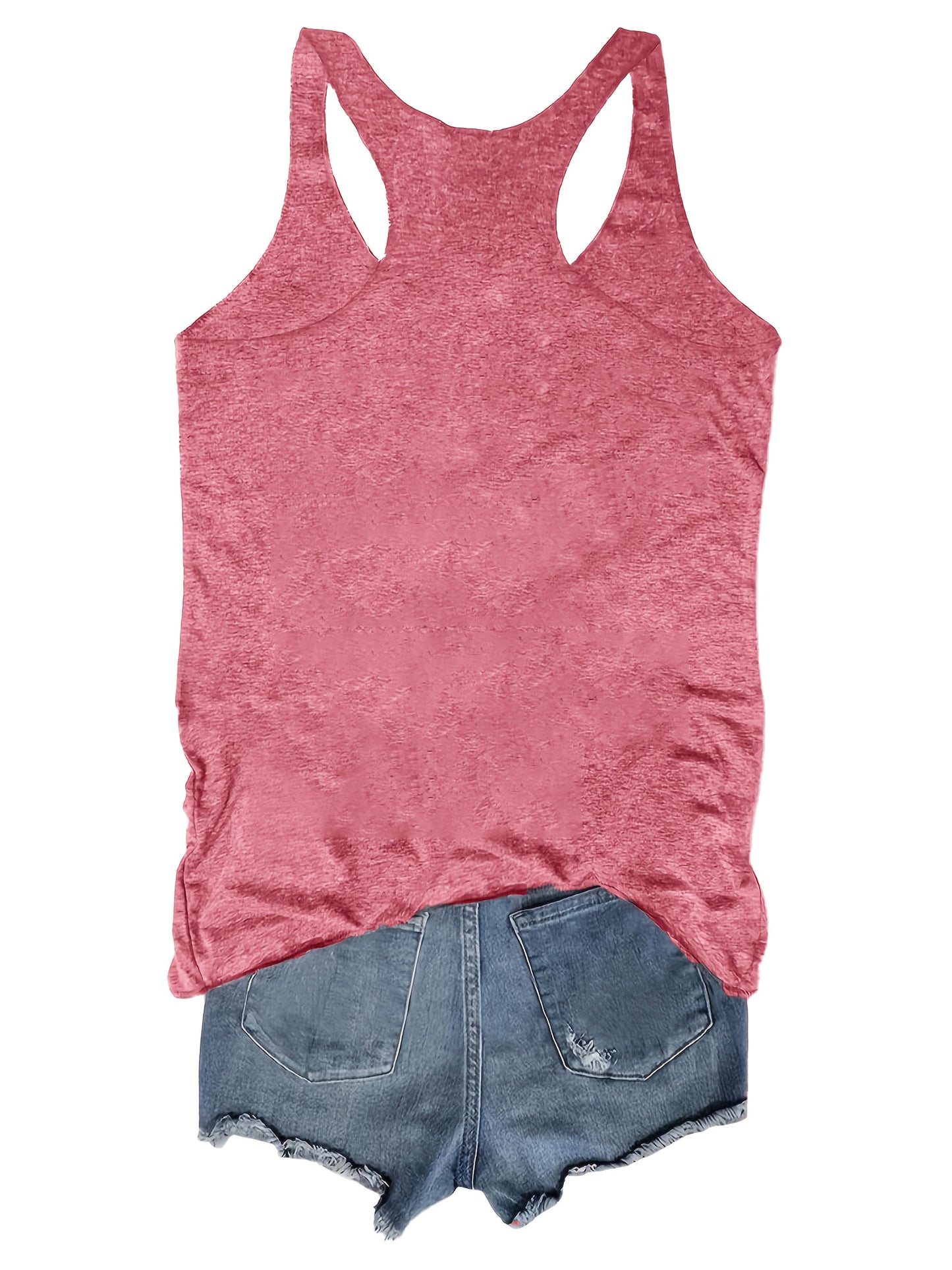 Camiseta sin mangas para mujer estilo bohemio con estampado floral campestre para el verano - Casual chic