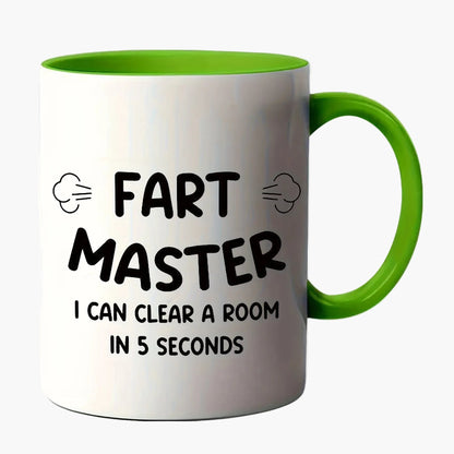 Taza humorística para hombre – Maestro de los pedos, taza de café divertida, regalo original para amante de las bromas