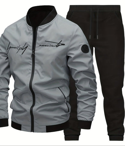 Avslappnad baseballjacka för herr – Urban stil och vardaglig elegans