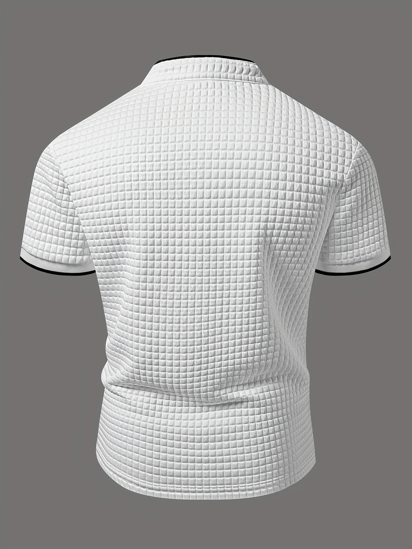 Polo casual para hombre con cuello Henley estilo chic para salidas y uso diario