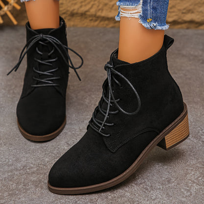 Bottes courtes à lacets pour femme – Plusieurs couleurs disponibles