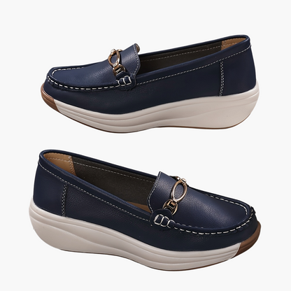 Eleganta kilklacksmoccasiner för kvinnor i avslappnad chic stil