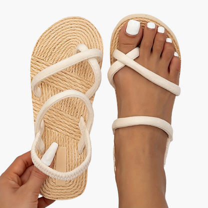 Sandales plates femme style décontracté été, mode urbaine confort quotidien