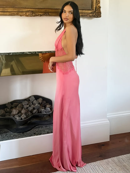 Robe de soirée élégante femme dos nu style glamour pour occasions spéciales