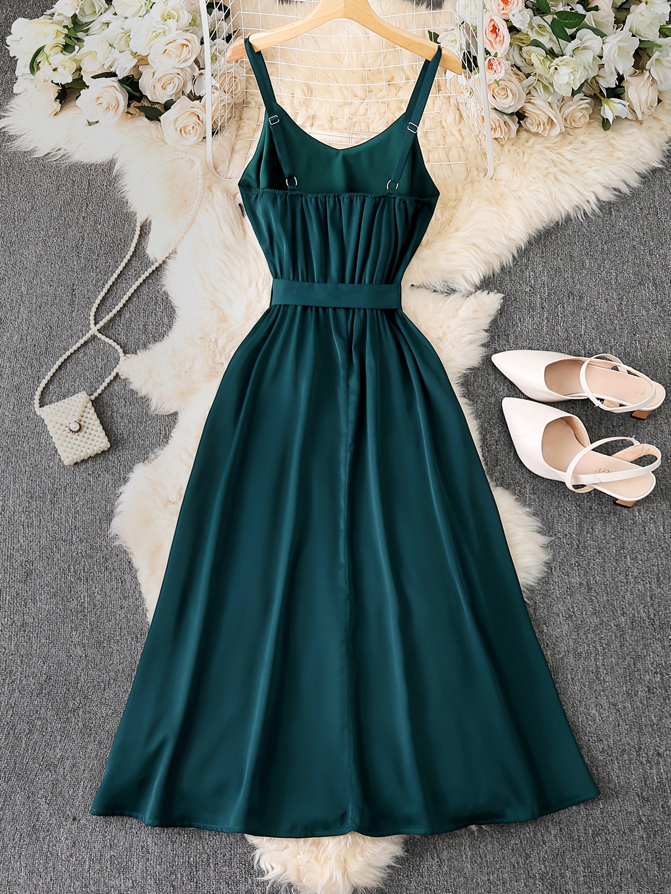 Vestido largo de mujer estilo camisola elegante para noches y eventos