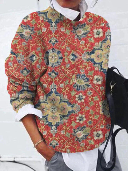 Doris - Warmer Pullover mit Einzigartigem Druck