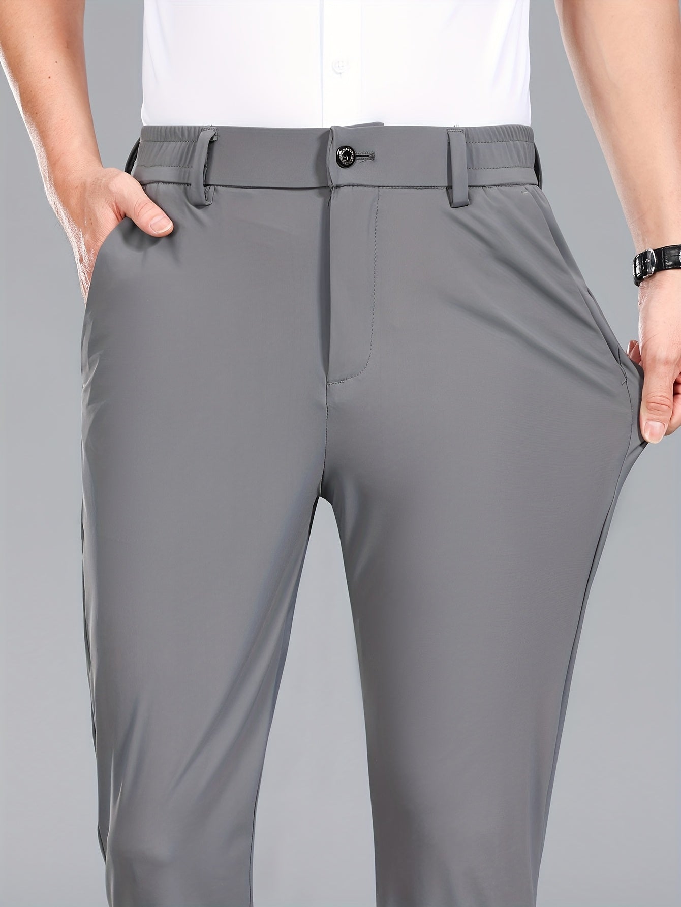 Pantalon de costume extensible pour homme style business – Confort ultime pour bureau et occasions formelles