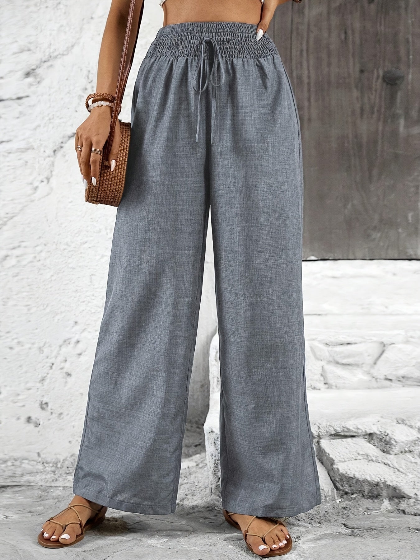 Pantalón ancho para mujer estilo casual elegante para salidas y ocio