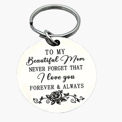 Schlüsselanhänger für Frauen mit berührender Botschaft für Mama – Graviertes sentimentales Geschenk, eleganter Stil, Geschenkidee zum Muttertag