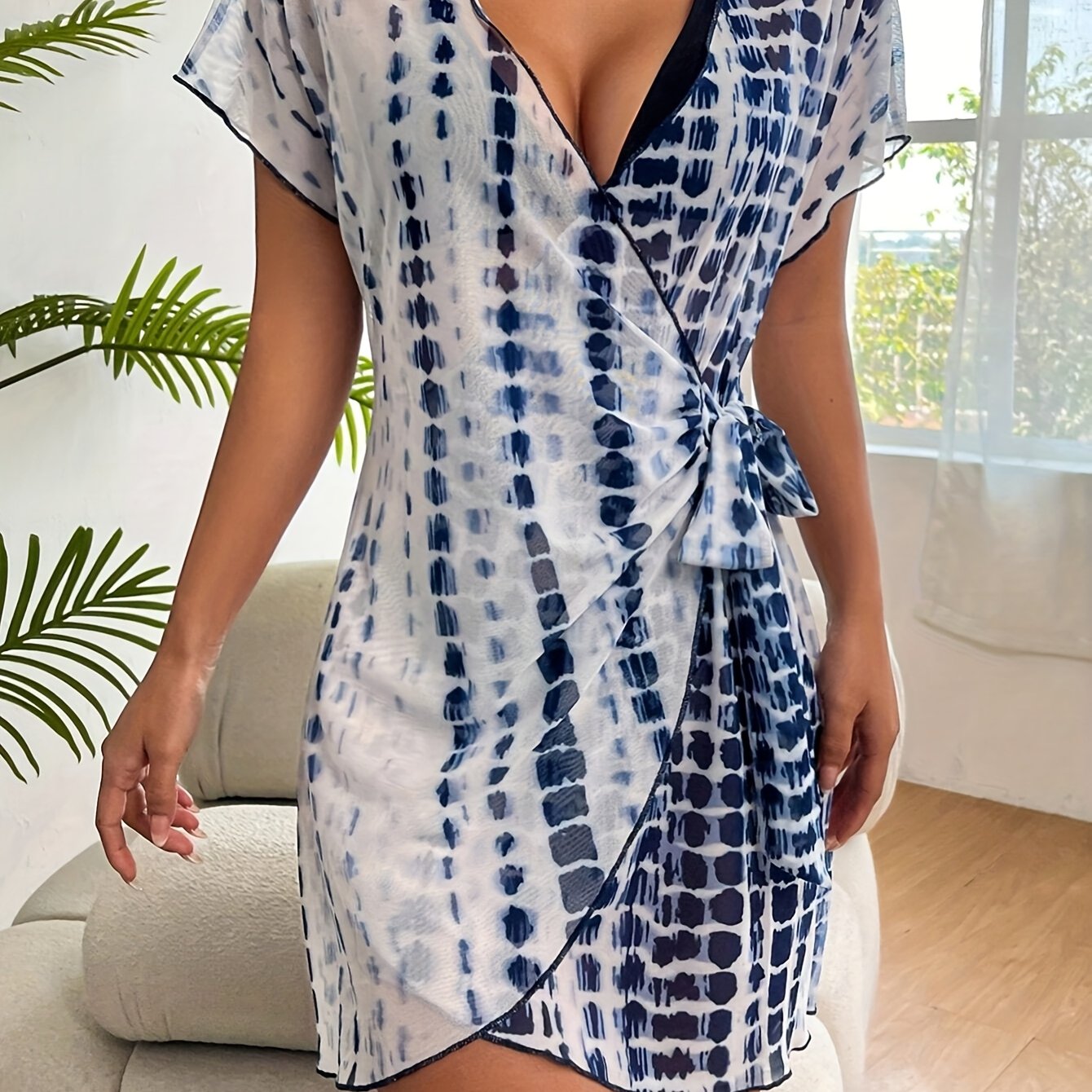 Robe portefeuille femme style plage chic – idéale pour vacances et sorties balnéaires